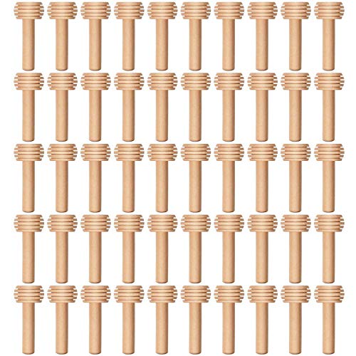 AxeSickle 4 Inch Wooden Honey Dipper Sticks Mini Honey Dippers for