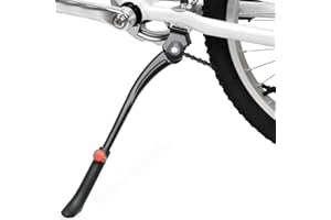 TOPCABIN Bike Kickstand Adjustable Aluminium Alloy Bicycle Kickstand Bike Side Kickstand Fit for 26" 28" 29” Mountain Bike/Road Bike/BMX/MTB (Center Stand (Black) for 26-27-28 inch bike)