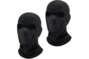 Winter Motorcycle Balaclava with Hard Shell Face Mask, Windproof Full Face Cover for Cold Weather Riding, Skiing Snowboarding