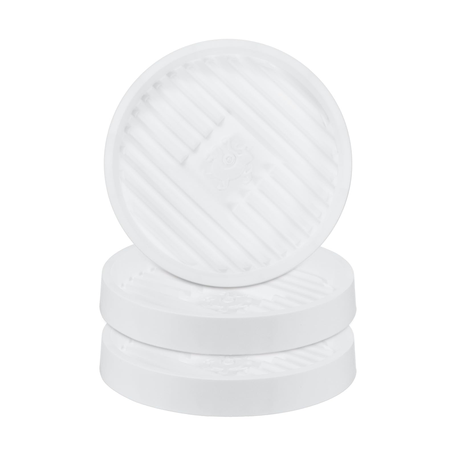 M METERXITY 3-Pack Plant Saucer, 6.3 Inch 16cm Flower Pot Saucers, Thicker Anti-Rot Root Plastic Plant Saucer for Indoor/Outdoor Potted Plant/Plant Water Catcher Tray [White]