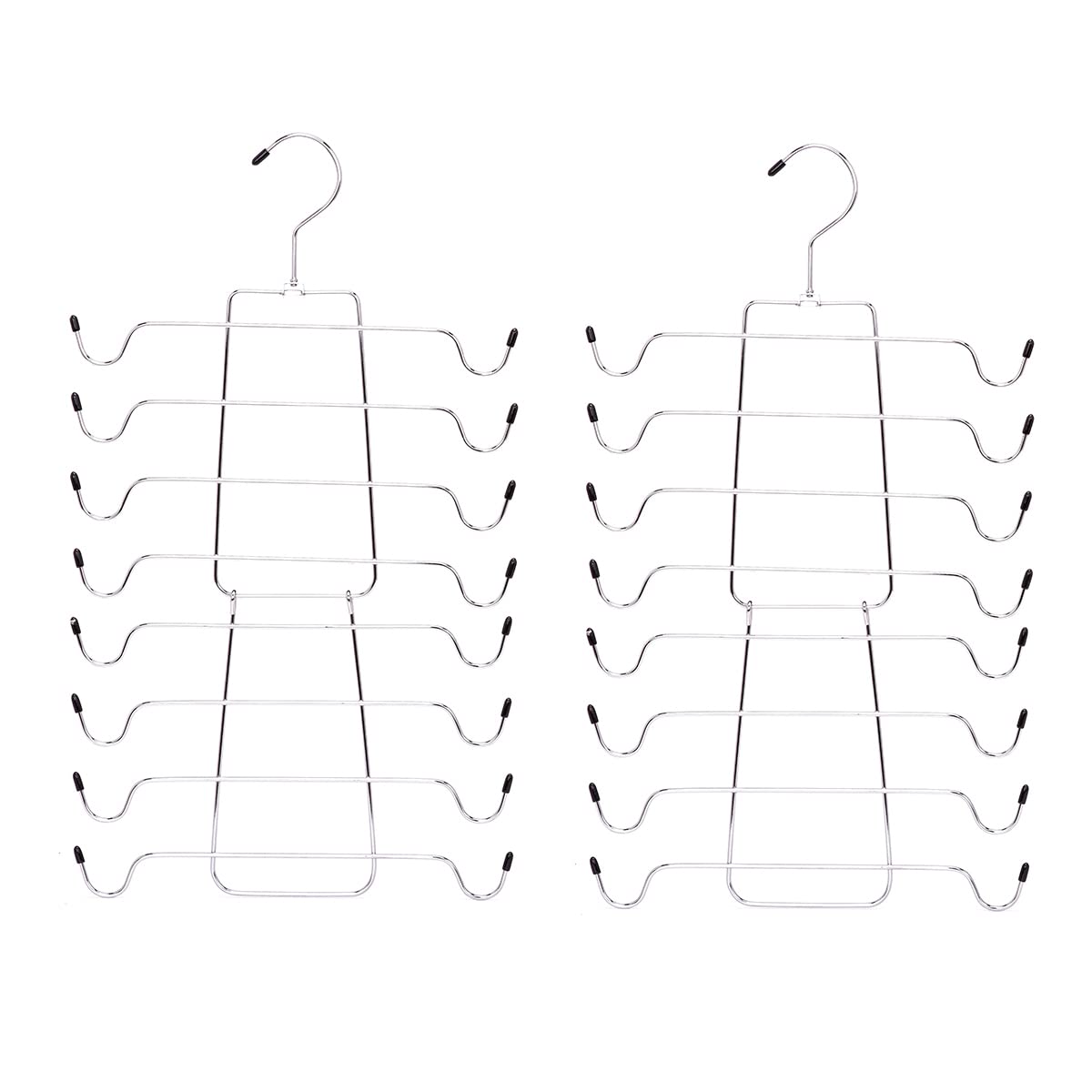2 Pack Metal Foldable Bra Hangers Space Saving Underwear Hanger for Closet Organizer Rack for Tank Top, Cami, Swimwear, Strappy Dress 8 Layer Multifunction Clothes Organizer