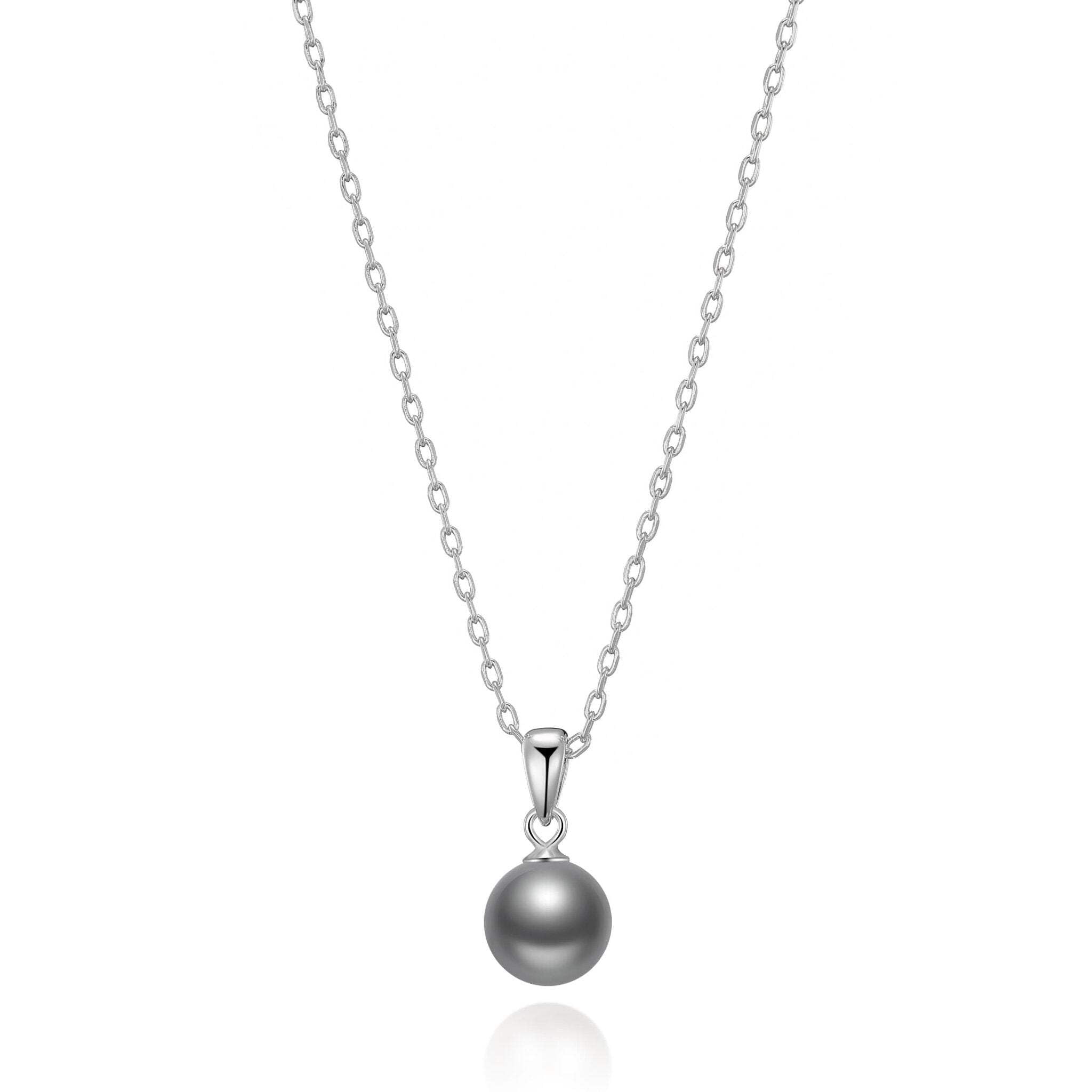 Philip Jones Sterling Silver Grey Shell Pearl Necklace