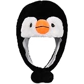 Lacheln Animal Plush Hats for Women Men Halloween Party Costume Winter Soft Warm Funny Beanies for Teen Adult