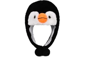 Lacheln Animal Plush Hats for Boys Girls Women Men Halloween Party Costume Winter Soft Warm Funny Beanies for Teen Adult