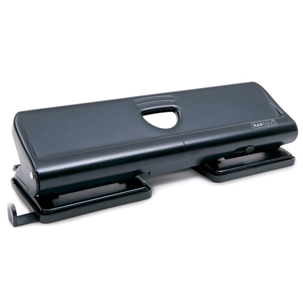 Rapesco 1054 720 4-Hole Metal Punch, 22 Sheet Capacity, Black