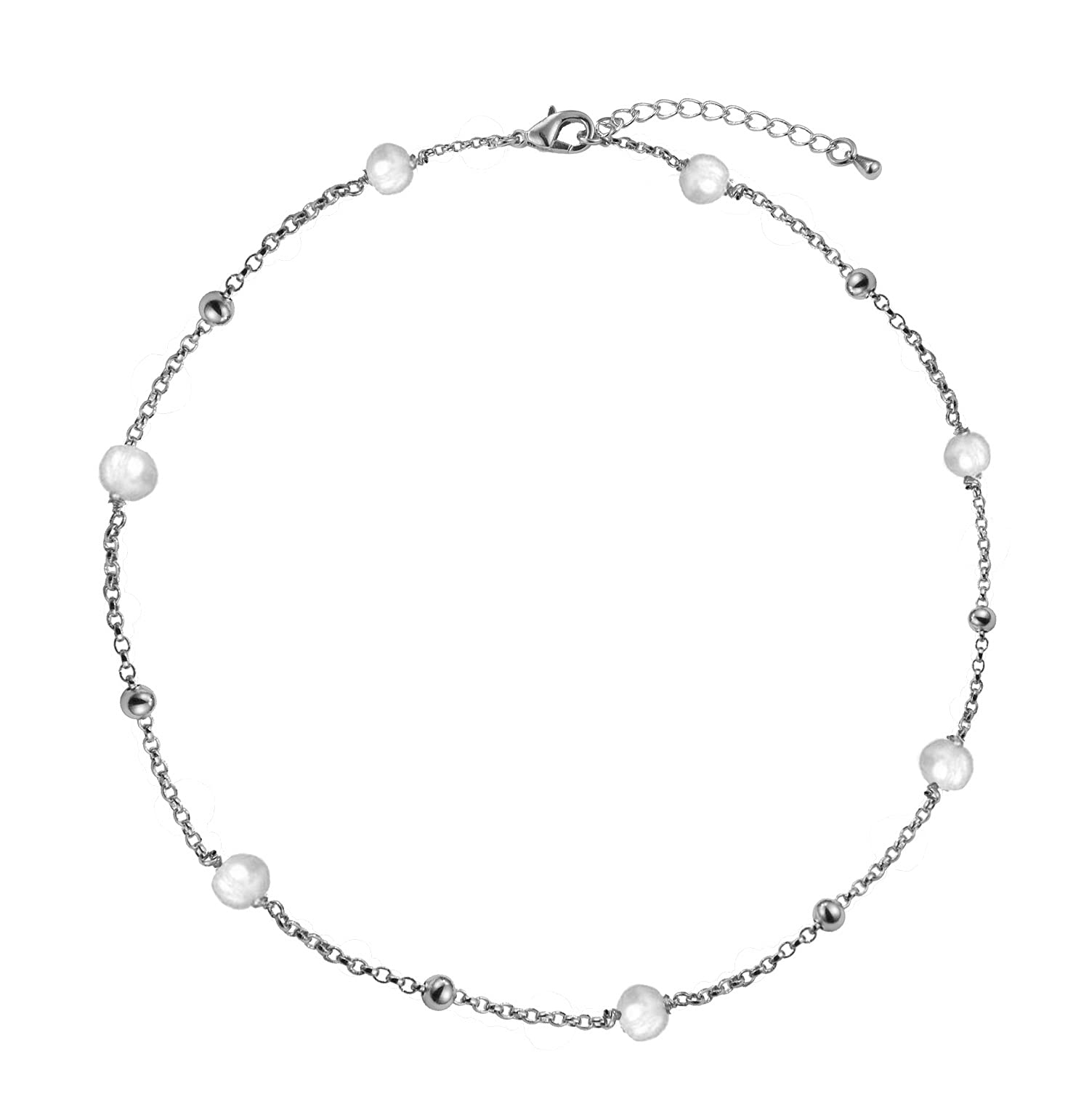 KVLmoze Pearl Choker Necklace 8mm Handpicked Pearl 18K Gold Plated chain Vintage Y2k Necklace Fashion Jewelry for Women Girls