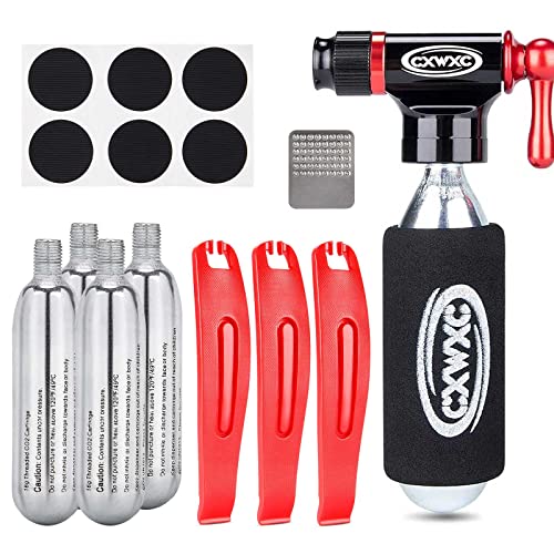 CO2 Inflator Kit with 5 X 16g CO2 Threaded Cartridges Presta