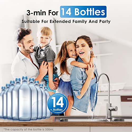 Waterdrop RO Reverse Osmosis Water Filtration System, 2271 Liters, 600 GPD, 2:1 Pure Sewer, Tankless, 7 Steps RO Water Filtration, FCC Listed, Brushed Nickel Faucet, WD-G2P600-W