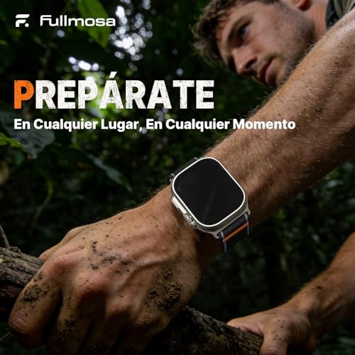 Fullmosa Nylon Strap For Apple Watch | Wristbands For Ultra1/2/3 SE1/2/3 Series 11 10 9 8 7 6 5 4,Elastic Loop Sports Adjustable and Ventilated