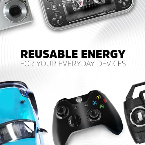Recharge Universal - Batterie Ricaricabili AA (Confezione da 4) - Pile 1350 mAh NiMH - pronte all'uso - potenza di lunga durata - 100% imballaggio riciclabile privo di plastica