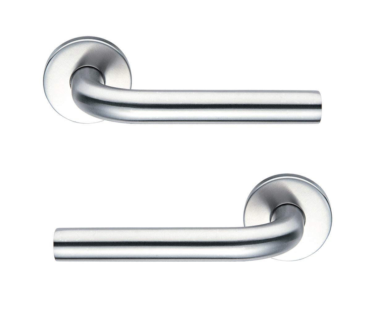Bricard 666450 Pair of door handles on BRICARD Tempo "Pop" stainless steel rosette 7 mm square