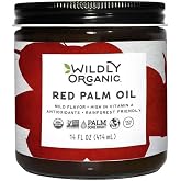 Wildly Organic Unrefined Red Palm Oil 14 Fl Oz - Organic, Non-GMO, Keto-Friendly, Fair for Life and RSPO Certified, Neutral Flavor - BPA-Free Container
