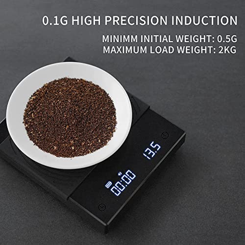 TIMEMORE Coffee Scale, Espresso Scale ,Weigh Digital Coffee Scale with Timer,2000 Grams TES006