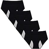 PAROLLADA Women Leak Proof Period Panties Soft Viscose Menstrual Underwear Postpartum Protective Briefs Multi Pack XS-3XL…