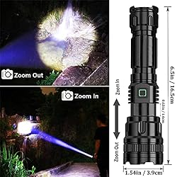 TIMTOME Rechargeable Flashlight, LED High Lumens