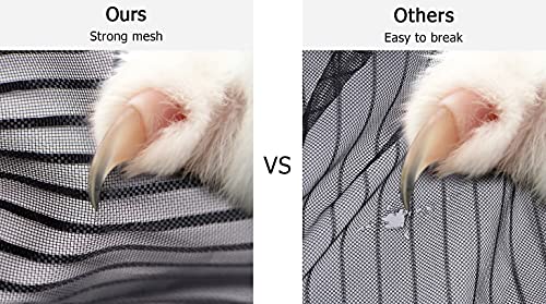 MUANNA Magnetic Screen Door - Ultra Strong Heavy Duty Mesh with Magnets - Hands Free, Self Magnetic Seal, Keeps Bugs Out, Pet and Kid Friendly - Fits Door Size Up to W 34\'\' x H82\'\', Black