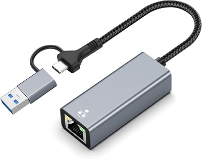 BLKing USB C to Ethernet Adapter 1000Mbps Gigabit LAN USB 3.0 Type C Mac Windows