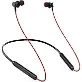 Rythflo Bluetooth Headphones,V5.2 Wireless Bluetooth Earbuds w/Mic in-Ear Magnetic Neckband Earphone 30Hrs Playtime, IPX7 Sweatproof Deep Bass Headset for Phone Call Music Sports (Red)