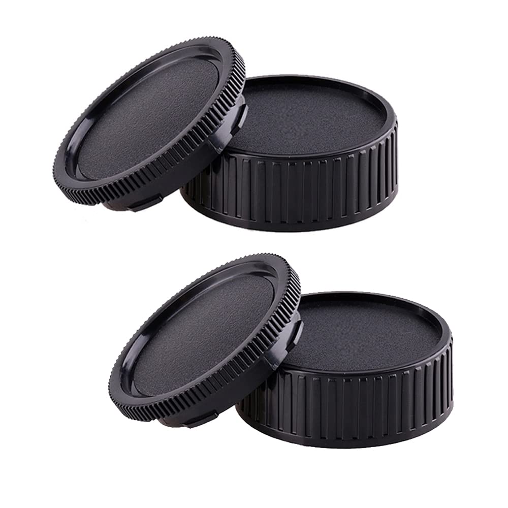 Camera Body Cap & Rear Lens Cover Compatible with Leica M LM，Zeiss ZM, Voigtlander VM Mount Lens Cover.(2 Pack)