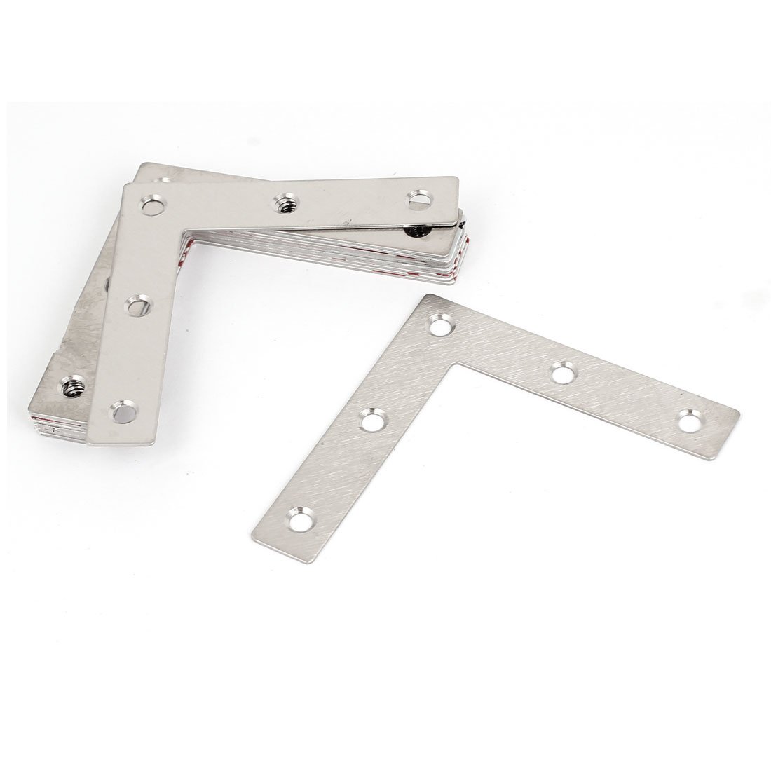 sourcing map Angle Plate Corner Brace Flat L Shape Repair Bracket 80mmx80mm 12pcs
