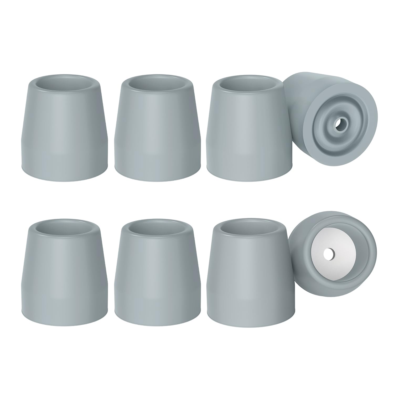 supregear Walker Tips, 8 Pcs 25 mm Heavy Duty Rubber Walker/Commode Replacement Tips for Walkers, Commodes, Shower Chairs, Walking Sticks, Walker Accessory Tool Free, Grey