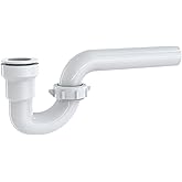 Keeney Insta-Plumb Push Fit P Trap 1-1/4 in. - Push to Install and Press to Release, White