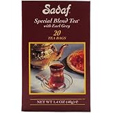 Sadaf Earl Grey Tea Bags | Special Blend Earl Grey Ceylon Black Tea | Product harvested in Sri Lanka | 20 tea bags