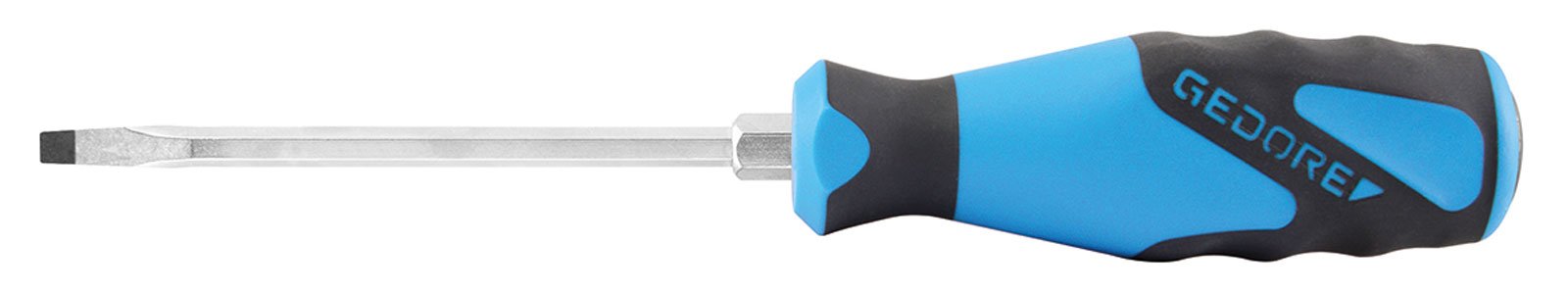 GEDORE Screwdriver slotted with striking cap, Screwdriver, 3-component handle, length 180 mm, Tool, 2154SK 3.5