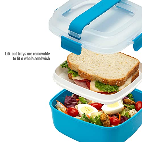 Goodful Stackable Lunch Box Container, Bento Style Food Storage with