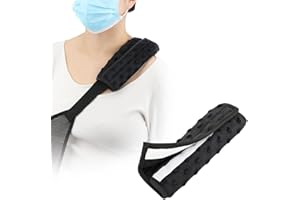 HapiPoppy 2Pcs Arm Sling Padding for Neck Arm Sling Strap Cushion Neck Pad Cushions Shoulder Brace Carry Strap Pads Elbow Wrist Injury Support Strap Padded Women Men Minky Dot Black