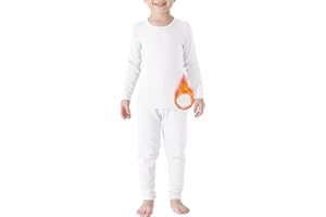 Komorebi Boy's Thermal Underwear Set Toddler Fleece Lined Long Johns Soft Compression Base Layer for Kids Leggings