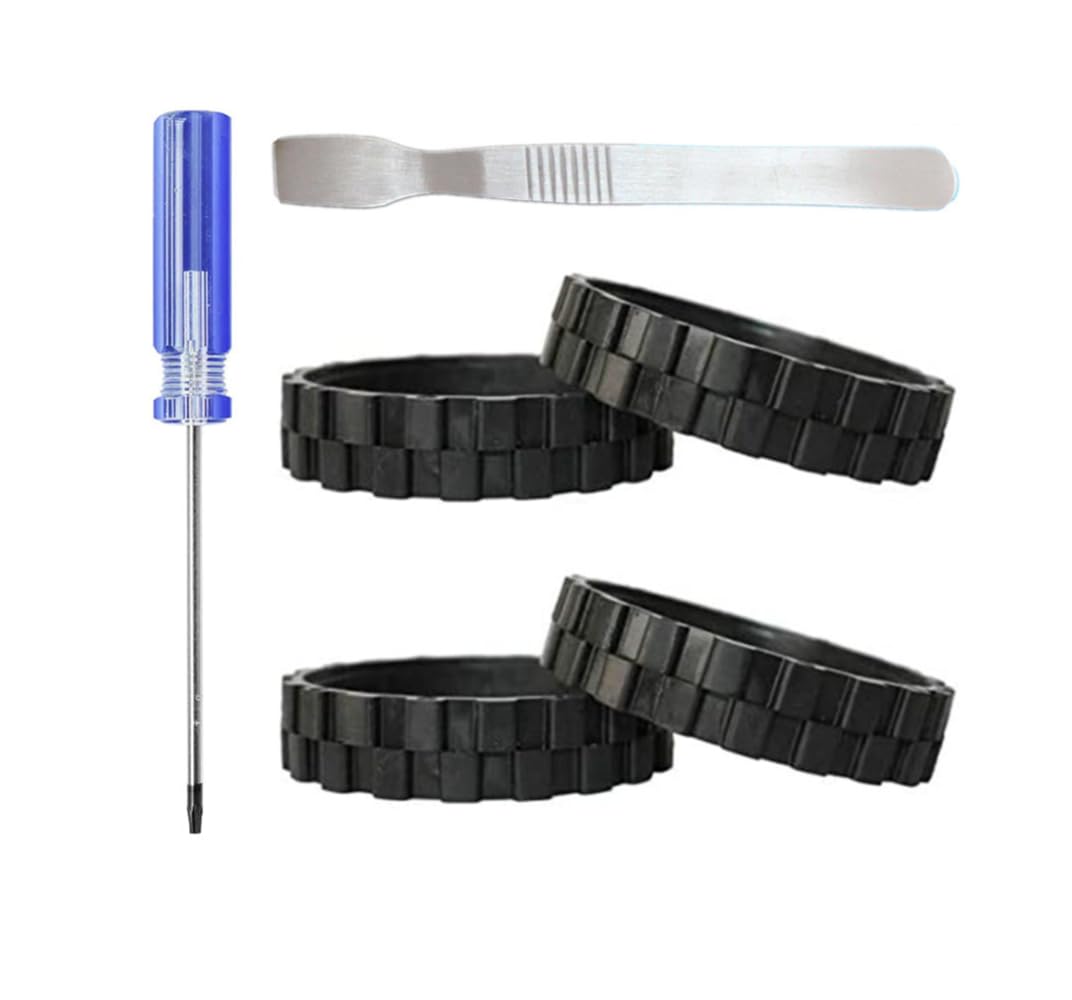 Photo 1 of 4 Pcs Drive Wheel Tires Compatible with IRobot Roomba S Series S9 (9150) S9+ S9 Plus (9550) Robot Vacuum Cleaner Accessories Replacement Parts (4 tire with tool)