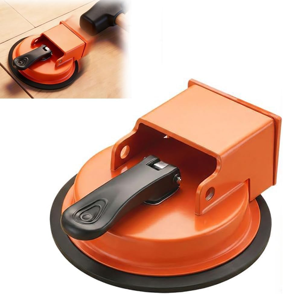 YipuVR Floor Gap Fixer Tool, Heavy-Duty Laminate Flooring Tools for Wood and Vinyl Planks, Carbon Steel Floor Suction Cup Tool with Rubber Pad, Adjustable Height Setter Close Unsightly Seams