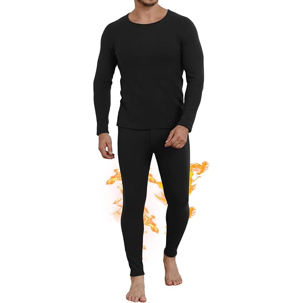 BROOKLYN VERTICAL Mens 2-Piece Waffle Thermals Set | Long Sleeve
