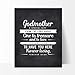 Godmother Gift Quote Poem Chalkboard Print (8x10
