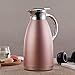 Coffee Thermos Stainless Steel 64 Ounce Thermos Large Travel Bottle Vacuum Insulated Coffee Carafe - Pink