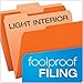 Pendaflex Two-Tone Color File Folders, Letter Size, Orange, 1/3 Cut, 100 per box (152 1/3 ORA)