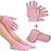 Moisturizing Gloves, Moisturizing Socks, Foot Peel Mask, SPA Gloves and Socks, Soft Cotton with Thermoplastic Gel Repair Cracked Dry Skin, Gel Lining Infused with Essential Oils and Vitamins, 2 Pair