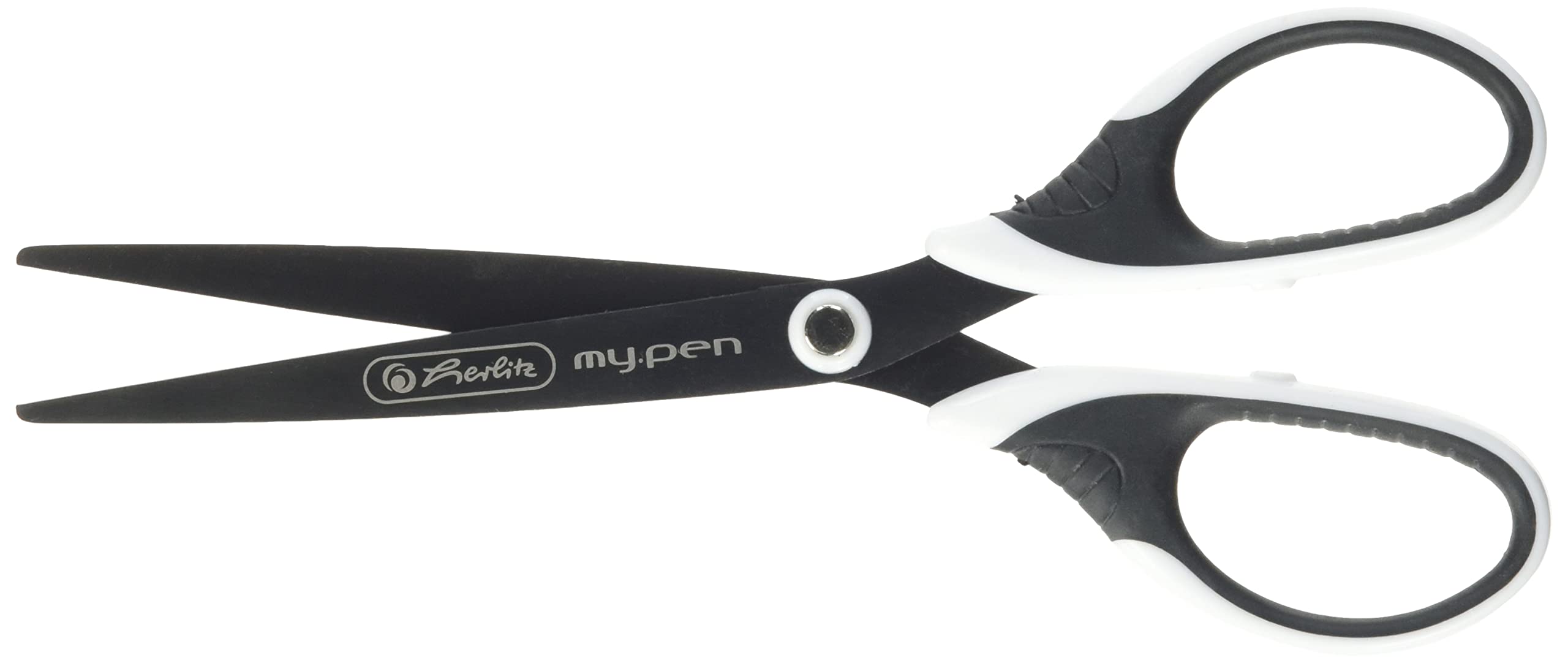 Herlitz 50027224 My.Pen Scissors for Right-Handed Users, Black/White, Pack of 1