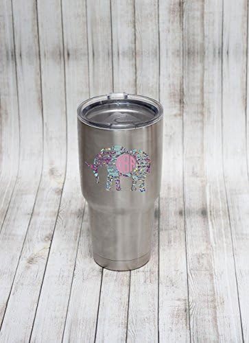 Chevron Elephant Yeti Tumbler Lilly Pulitzer Monogram Decal