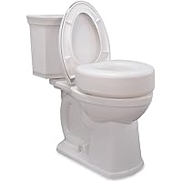 Drive Medical Aquasense Portable Raised Toilet Seat, White, 4 Inches 1 count