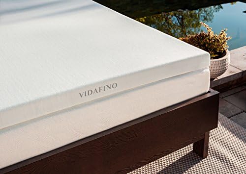 Vidafino 4" Inch AeroBreathe Gel Infused Reactive Memory Foam Mattress Topper - No-Risk 45 Day Trial &amp; 5-Year Warranty - CertiPUR &amp; Oeko-tex Certified (Queen)