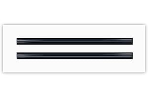 BUILDMART - 12x4 Modern AC Vent Cover - Decorative White Air Vent - Standard Linear Slot Diffuser - Register Grille for Ceiling, Walls & Floors - Texas Buildmart