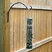 Gray Bunny Outdoor Plant Hanger Hook, 14” Large Modern Sleek Heavy Duty Iron Wall Hooks for Bird Feeders, Lanterns, Wind Chimes, Patio Decor - Black
