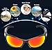 HODGSON Sports Polarized Sunglasses for Men Women, UV400 Protection Unbreakable Sports Glasses for Cycling, Baseball Riding, Driving, Running, Golf and Other Outdoor Activities (Black/Orange)