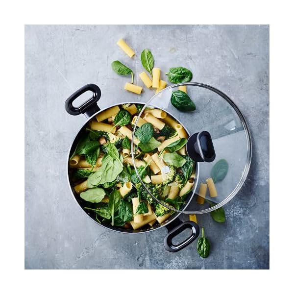 GreenPan-Skillet-Pan-with-Lid-Non-Stick-Toxin-Free-Ceramic-Skillet-Pan-Induction-Oven-Safe-Cookware-28-cm42-Litre-Black GreenPan Torino Healthy Ceramic Non-Stick 28 cm/4.2 Litre Sauté Pan, PFAS Free, Induction, Black