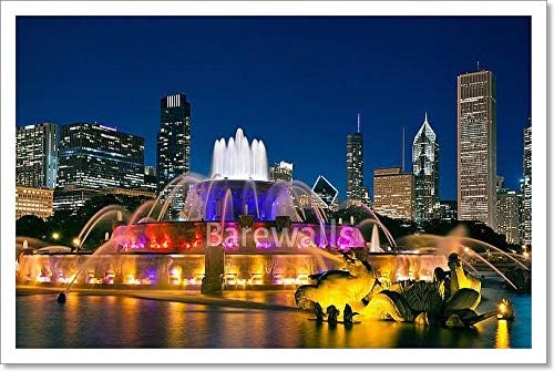 Barewalls Buckingham Fountain. Paper Print Wall Art (12 in. x 18 in.)
