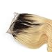 Dingli Hair 4x4 Free Part Ombre Blonde 1 Piece Closure 100% Brazilian Virgin Hair Body Wave Swiss Lace Closure with Baby Hair #1b/613 (16 inch)