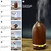 Bymie Real Wood Essential Oil Diffuser, Ultrasonic Aromatherapy Diffuser with LED Lighting, Adjustable Mist Mode & Waterless Auto Shut Off