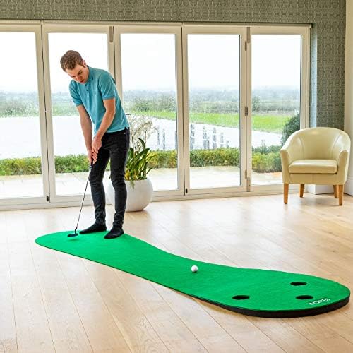 FORB Home Golf Putting Mats [2 Sizes] | Deluxe Indoor Putting Practice (3 Holes) | Golf Training Aid | Putting Green Golf Trainer | Golf Putting Greens for Indoor Use